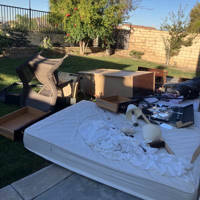 Junk removal property cleanout job in Tarzana